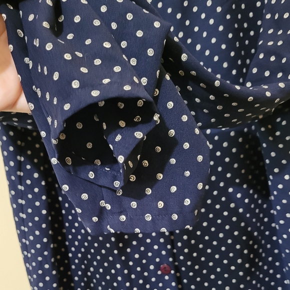 Pendleton Navy Loose Fit Long Sleeve Blouse - Picture 4 of 5